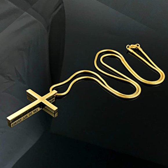 Stainless Steel Cross Necklace - Picture 9 of 10